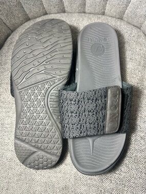 Gray ONCAI Slide Sandals with Knit Strap